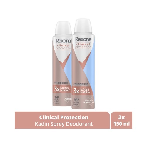 Rexona Clinical Protection Kadın Sprey Deodorant 150 ml x 2 Adet